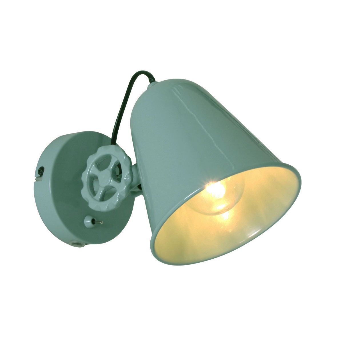 Billede af Fabriza - væglampe i industridesign med to farvemuligheder Metal - grøn
