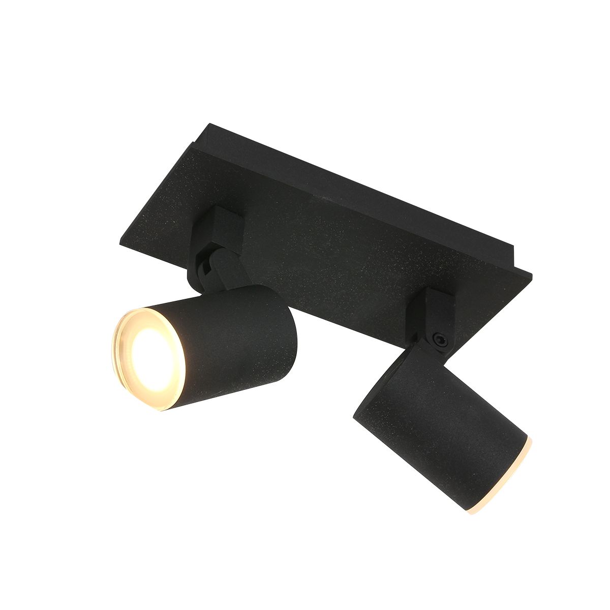 Noir - Spotlampe i sort metal, vælg mellem 3 størrelser 2 skærme