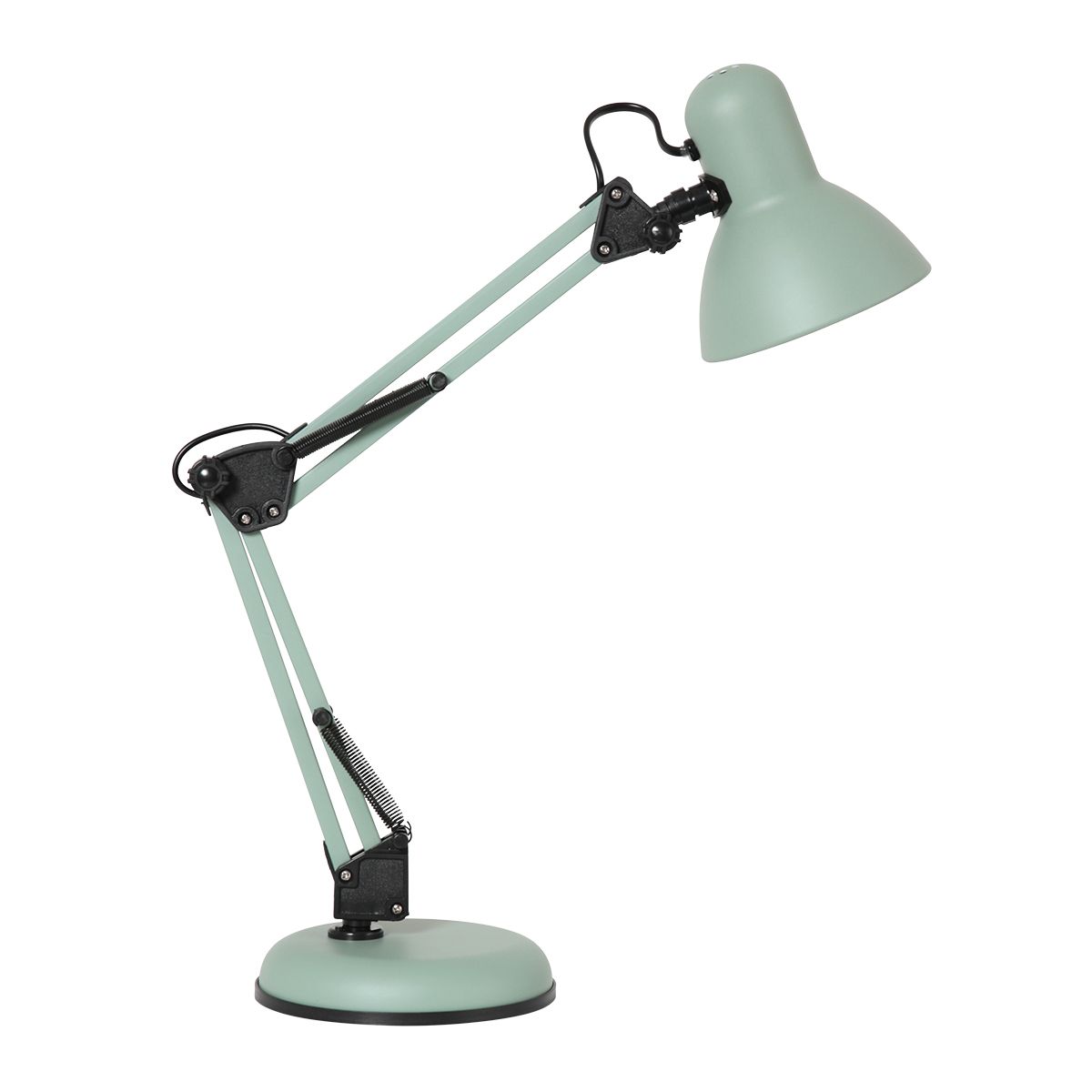 Amposta - arkitekt bordlampe i tre metalfarver Metal - grøn