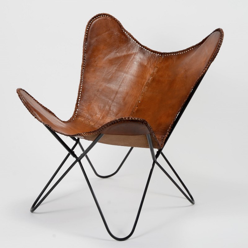 ukuelige Erkende klon Como Plus - Klassisk retro lænestol i brunt læder - Lænestole og hvilestole  - 3-Nordic