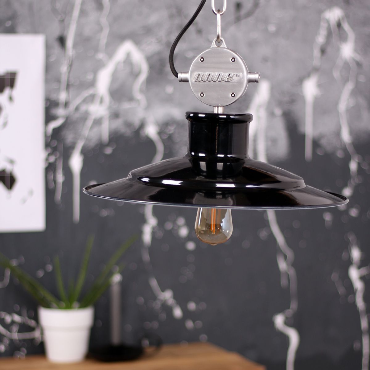 Billede af Cabby - loftlampe i sort metal