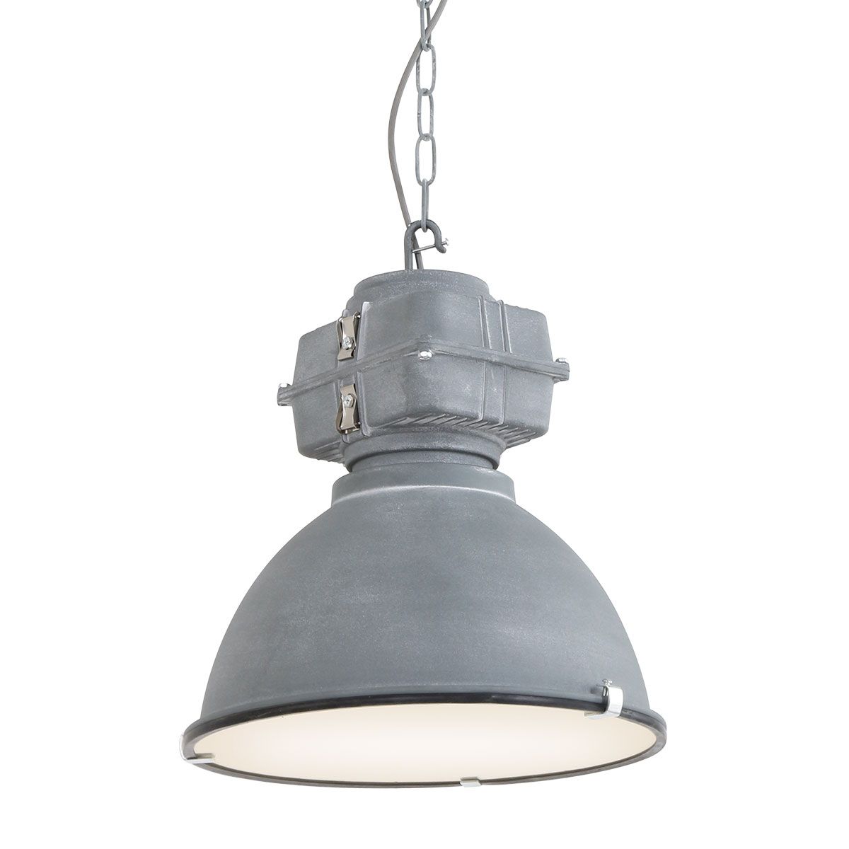 Se Bale - industri loftlampe i grå eller sort metal, skærmdiameter 38 cm. Metal - grå hos 3-nordic