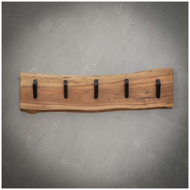 Acara5 - Knagerkke i massivt akacietr med fem knager