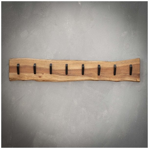 Acara8 - Knagerkke  i massivt akacietr med otte knager