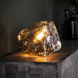 Rock - Bordlampe i forkromet glas