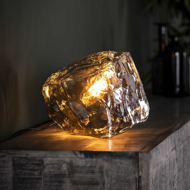 Rock - Bordlampe i forkromet glas