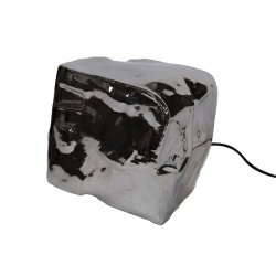 Rock - Bordlampe i forkromet glas