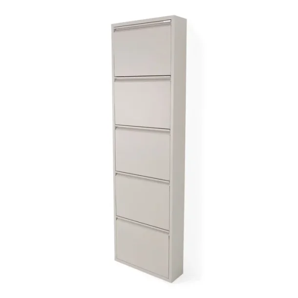 Zapato - Skoskab med 5 rum - silky taupe farvet metal