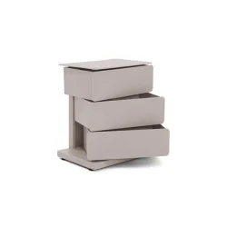 Carson - Kommode med tre skuffer i silky taupe farvet metal