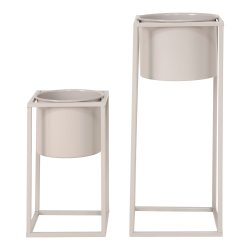 Titus - Blomsterstander st i beige-gr metal