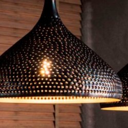 Perfora - Loftlampe i sort-brun metal