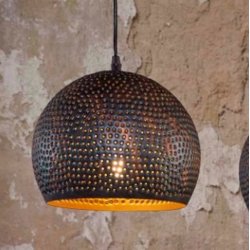 Perfora - Loftlampe i sort-brun metal