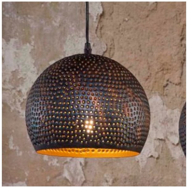 Perfora - Loftlampe i sort-brun metal