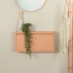 Zapato - Skoskab med 1 rum - terracotta farvet metal