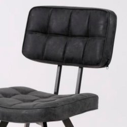 Open- 4 Spisebordsstole i stl og sort lder