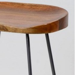 High-five - 2 Barstole i massiv akacietr og metal