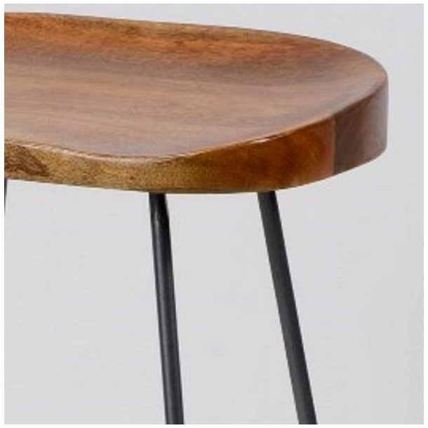 High-five - 2 Barstole i massiv akacietr og metal