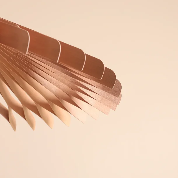 Nightfall - Pendel i bgetr og hvidt glas, diameter 69 cm.