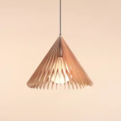 Nightfall - Pendel i bgetr og hvidt glas, diameter 48 cm.