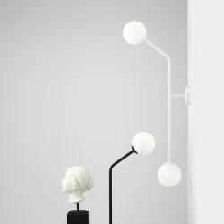 Limelight - Vglampe i hvidt metal og hvidt glas, hjde 99 cm