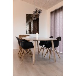 DT 100 - Rundt spisebord med 2 tillgsplader i hvid laminat, fire strrelser