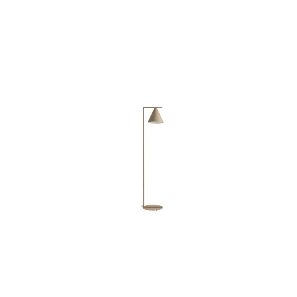 Frigg- Gulvlampe i beige metal