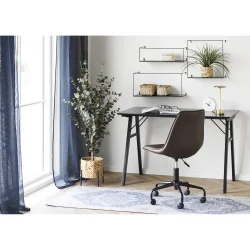 Merx - Kontorstol i mrkebrun PU-lder