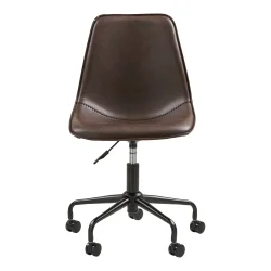 Merx - Kontorstol i mrkebrun PU-lder