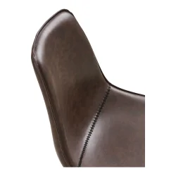 Merx - Kontorstol i mrkebrun PU-lder