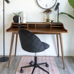 Pantani- Kontorstol i sort velour