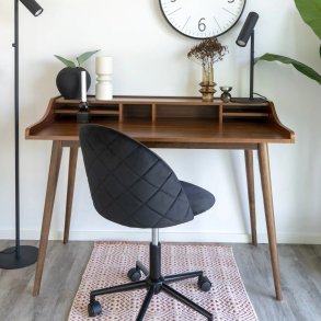 Pantani- Kontorstol i sort velour