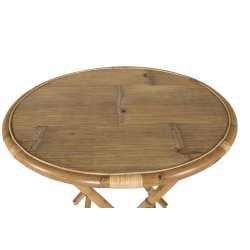 Naxos - Cafebord i natur rattan, diameter 90 cm.