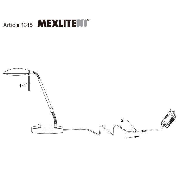 Prime - bordlampe i to farver metal