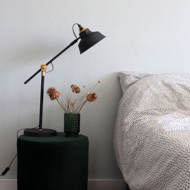 Brandon - bordlampe i tre metalfarver