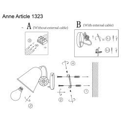 Fabriza - vglampe i industridesign med to farvemuligheder