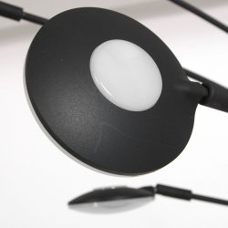 Metz - Guldlampe med fem skrme i stl eller sort metal