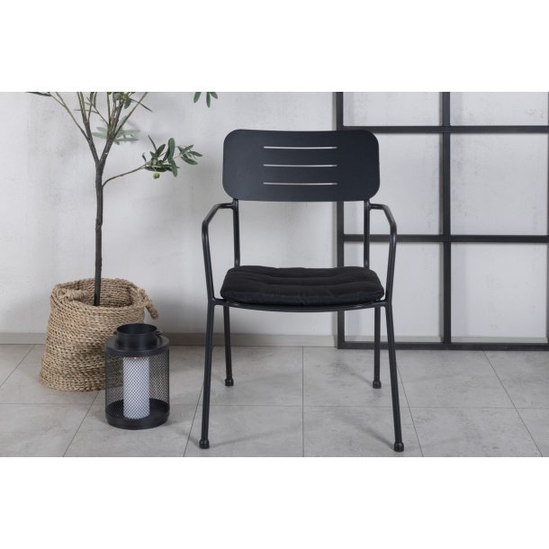 Elba- 2 spisebordsstole i sort stl