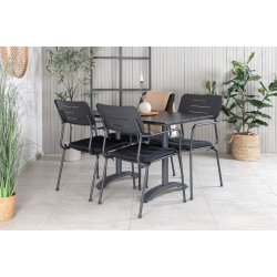 Elba- 2 spisebordsstole i sort stl