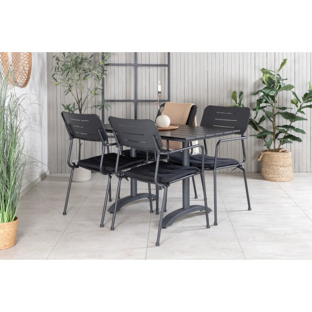 Elba- 2 spisebordsstole i sort stl