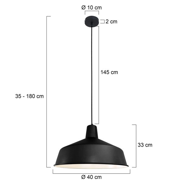 Vuelta- pendel i sort metal
