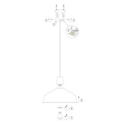Vuelta- pendel i sort metal