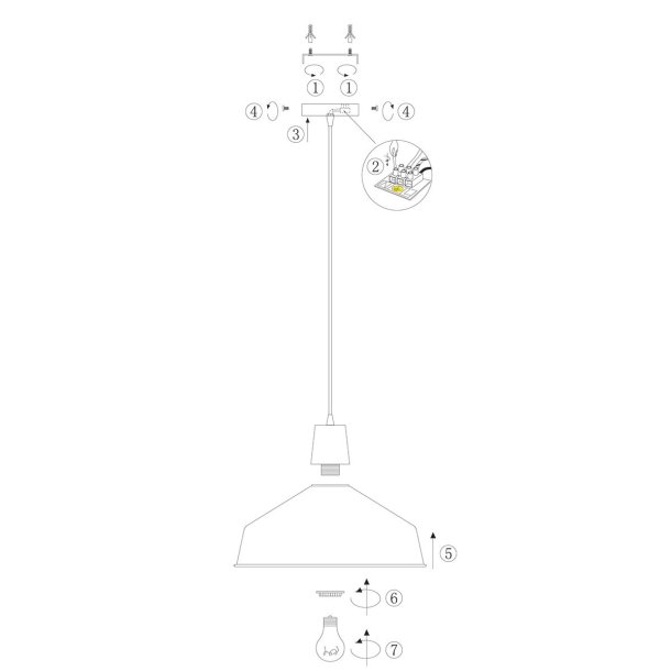 Vuelta- pendel i sort metal