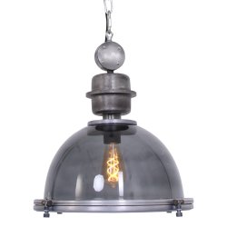 Hoff - industriel loftlampe i glas og metal