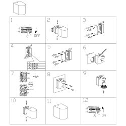 Burlata - udendrslampe i metal, rundt design hjde 8 cm.