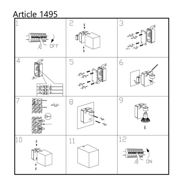 Burlata - udendrslampe i metal, firkantet design hjde 8 cm.