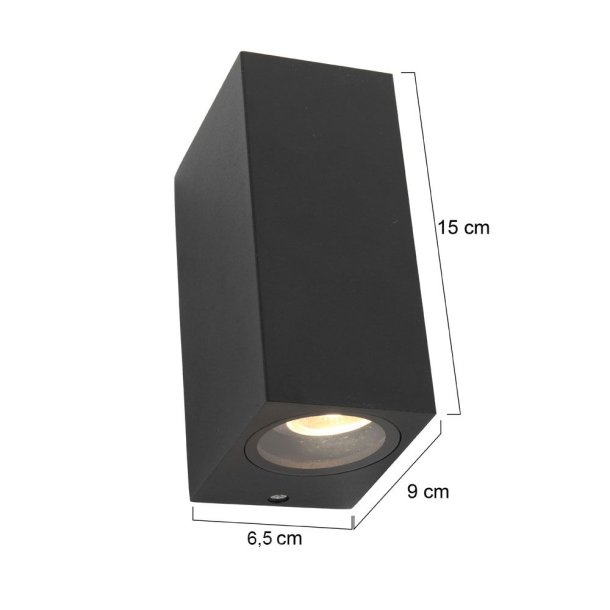 Burlata - udendrslampe i metal, firkantet design hjde 15 cm.