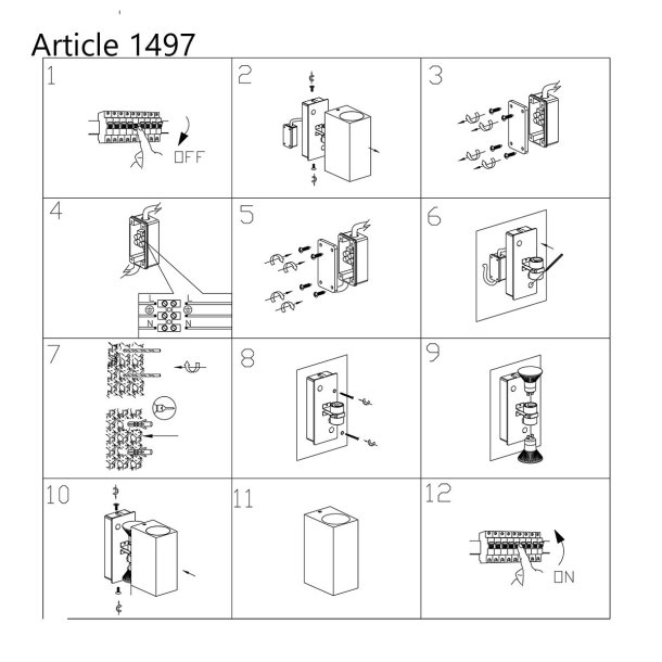 Burlata - udendrslampe i metal, firkantet design hjde 15 cm.