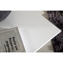 Cawey- Sofabord i hvidt stl og hvid topplade, 40 x 40 cm.