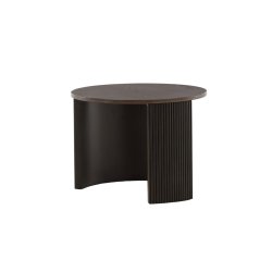Suave - Sofabord i mocca farvet finer, diameter 60 cm.