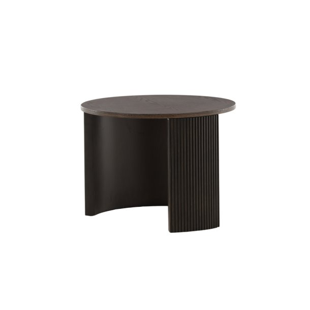Suave - Sofabord i mocca farvet finer, diameter 60 cm.
